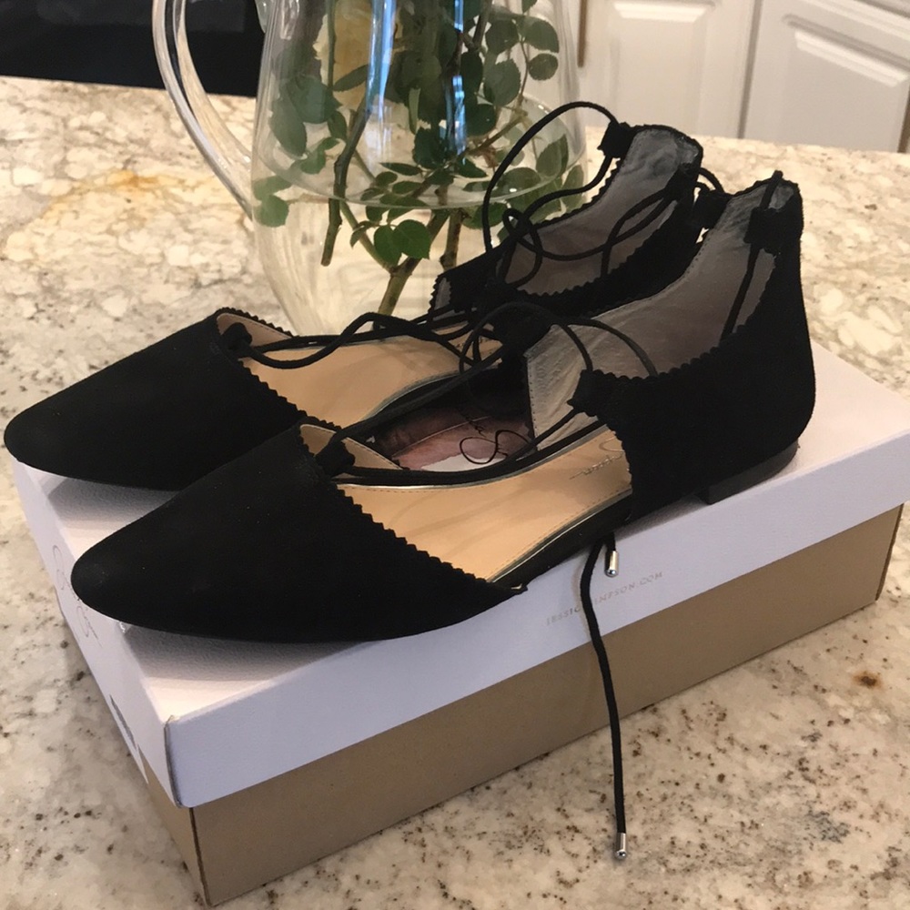 EUC Jessica Simpson Zofie lace up flats